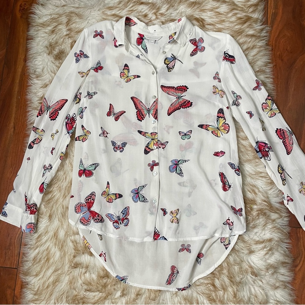 Springfield Button Down Butterfly Blouse - image 3